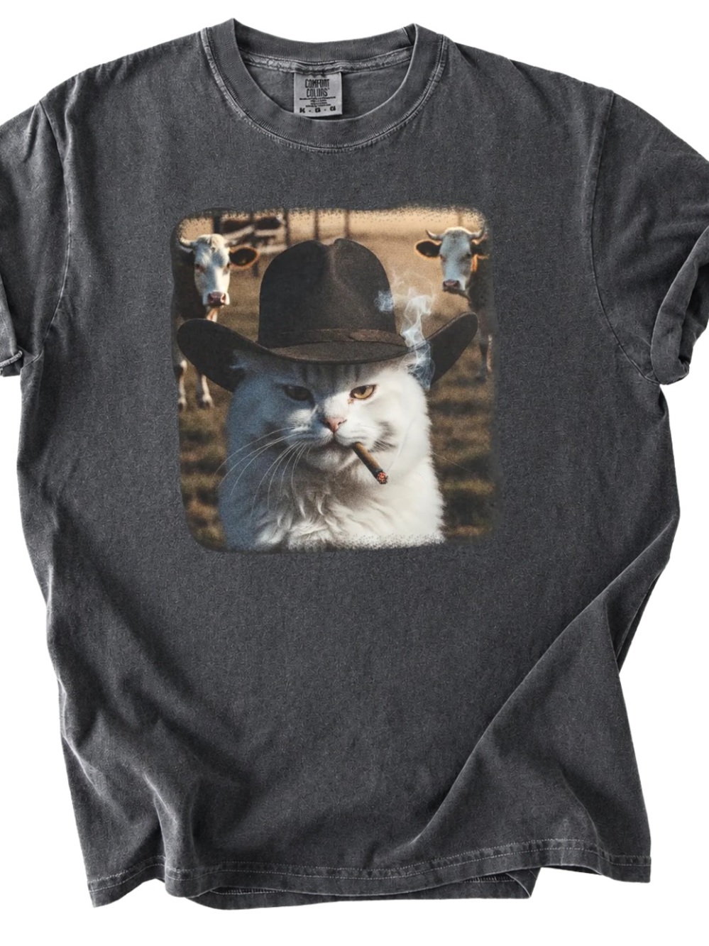 Comfort Pepper Cat Cowboy Short Sleeve Tee